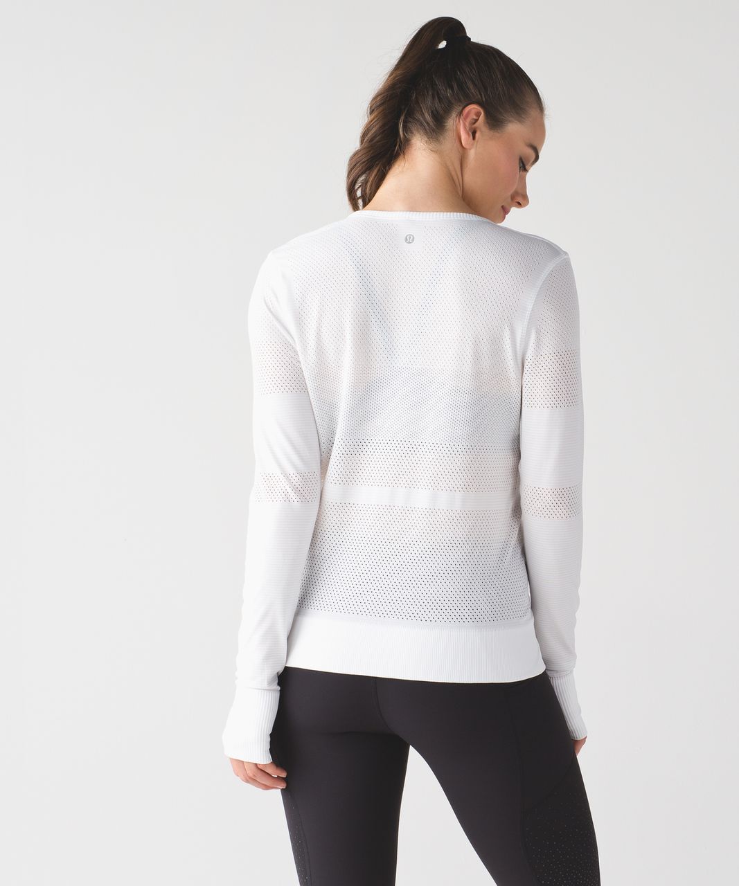 Lululemon Breeze By Long Sleeve II - Heathered White