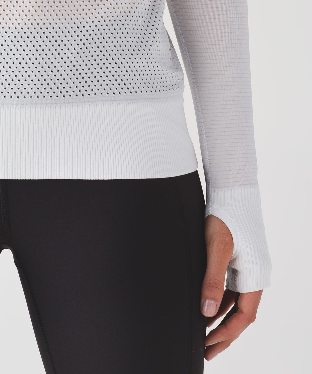 Lululemon Breeze By Long Sleeve II - Heathered White