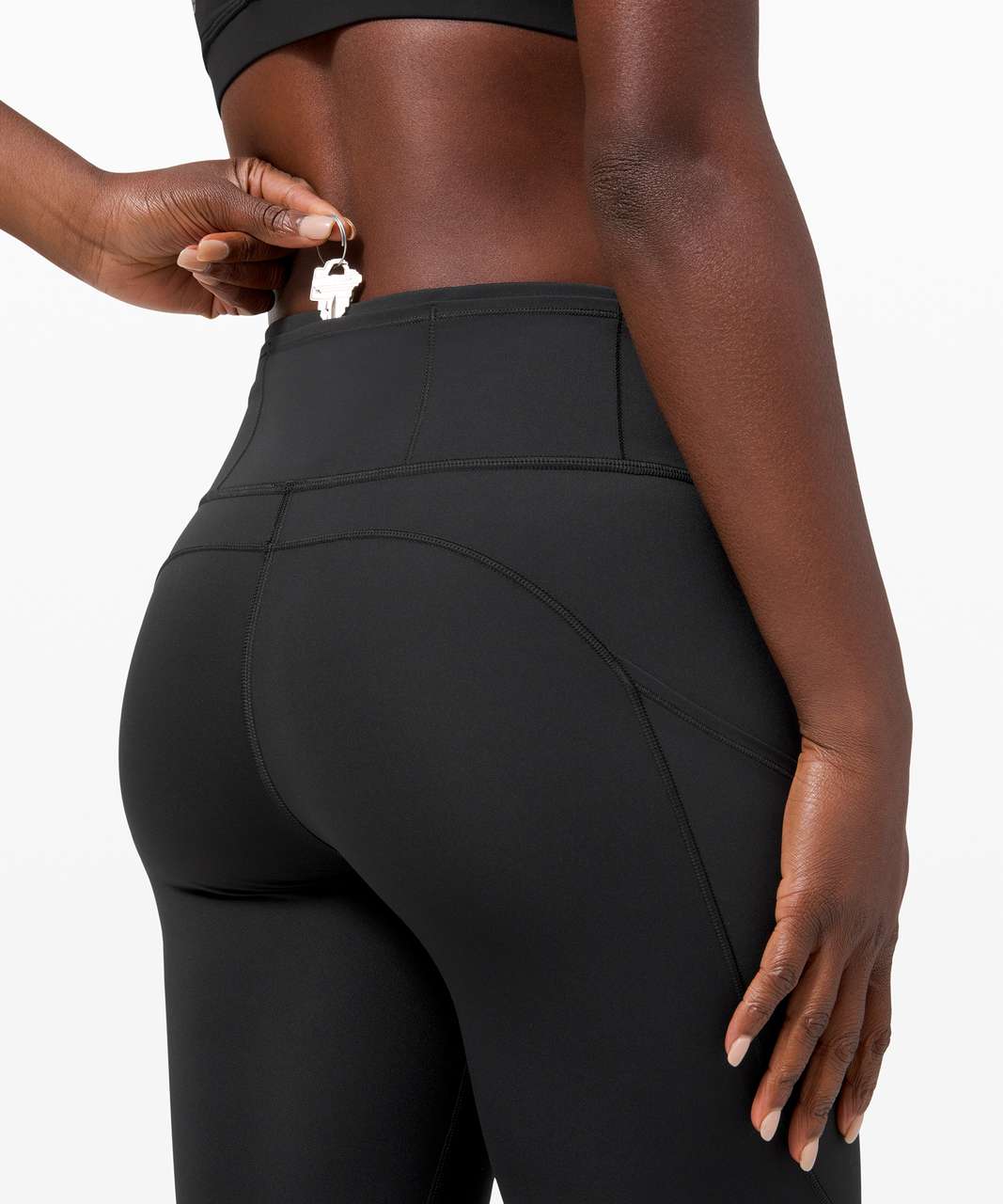 Lululemon Fast and Free Crop II 19 *Non-Reflective - Black - lulu fanatics