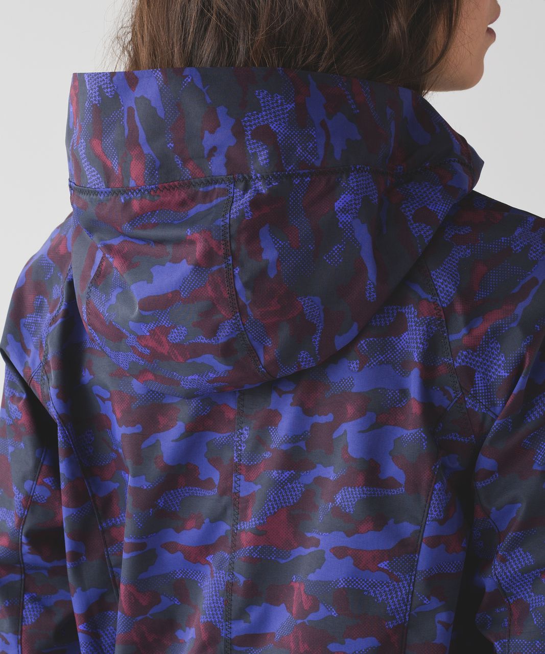 Lululemon Rain For Daze Jacket II - Hounds Camo Emperor Blue Black