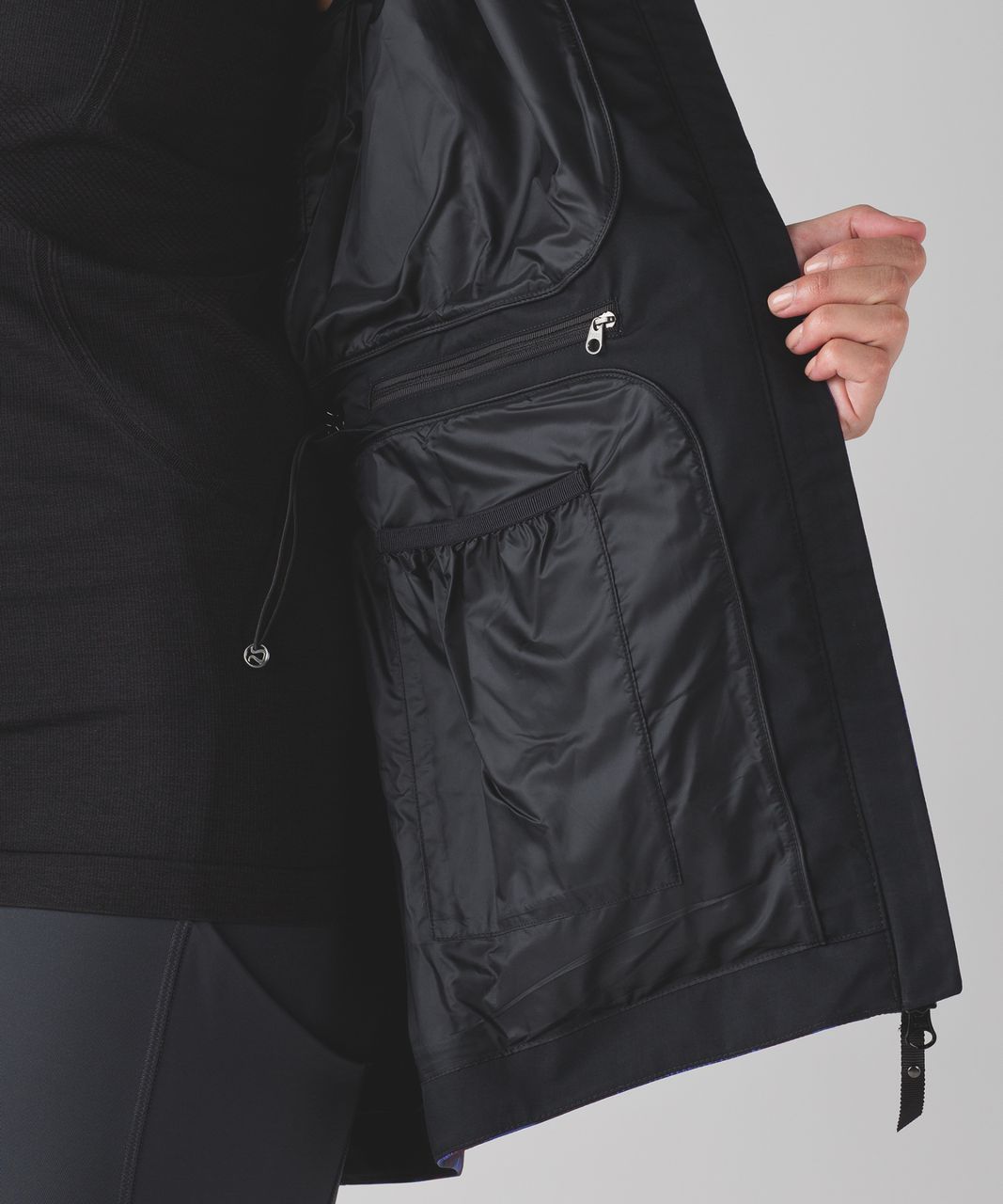 Lululemon Rain For Daze Jacket II - Hounds Camo Emperor Blue Black