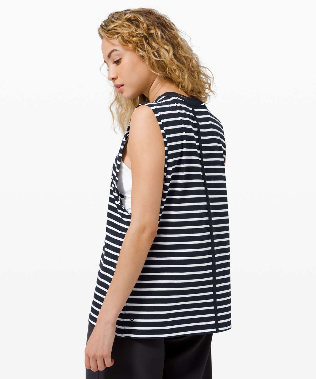 Lululemon All Yours Boyfriend Tank - Yachtie Stripe True Navy White