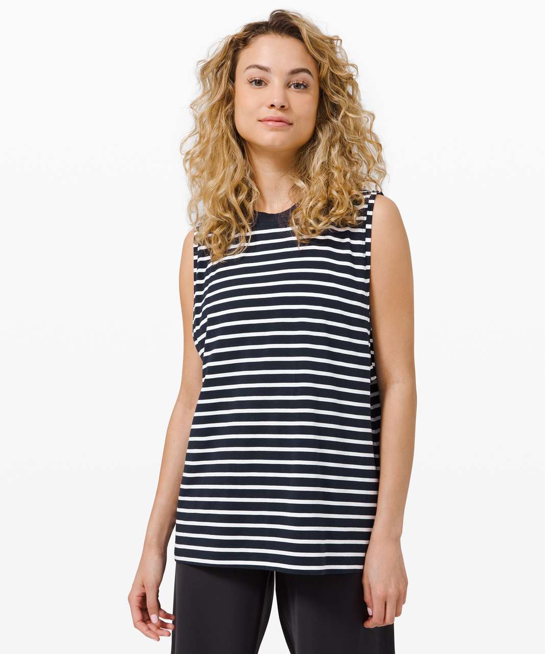 Lululemon All Yours Boyfriend Tank - Yachtie Stripe True Navy White