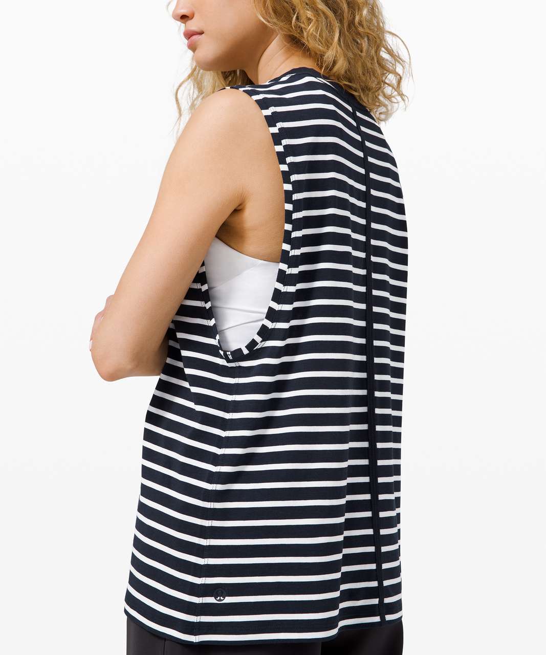 Lululemon All Yours Boyfriend Tank - Yachtie Stripe True Navy White