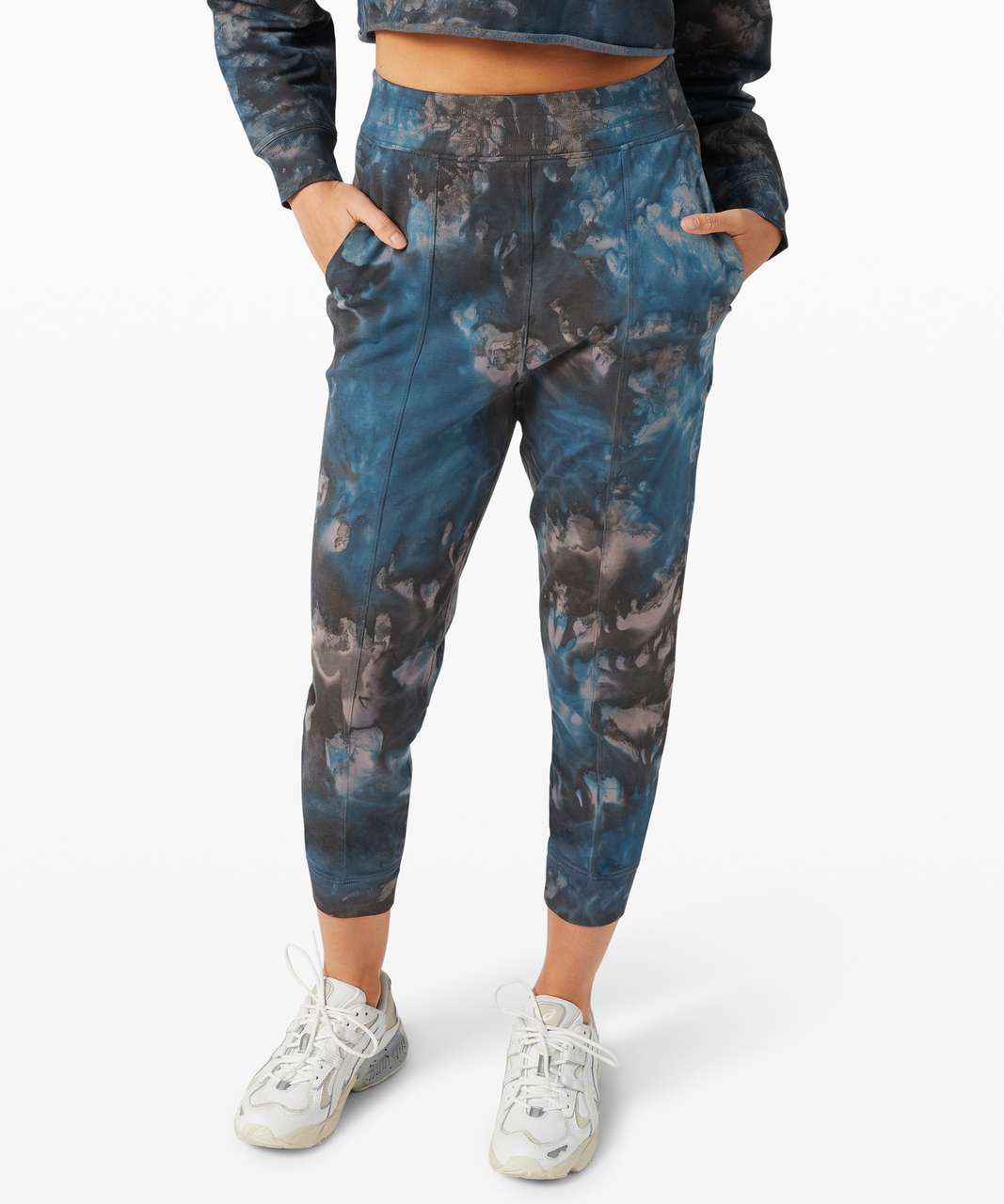 Lululemon LA Sweat Pant 26" - Watercolor Wash Lunar Rock / Black / Larkspur