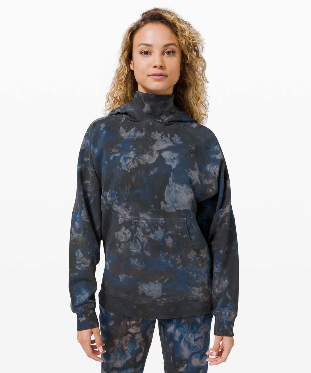 Lululemon LA Pullover Hoodie - Watercolor Wash Lunar Rock / Black / Larkspur