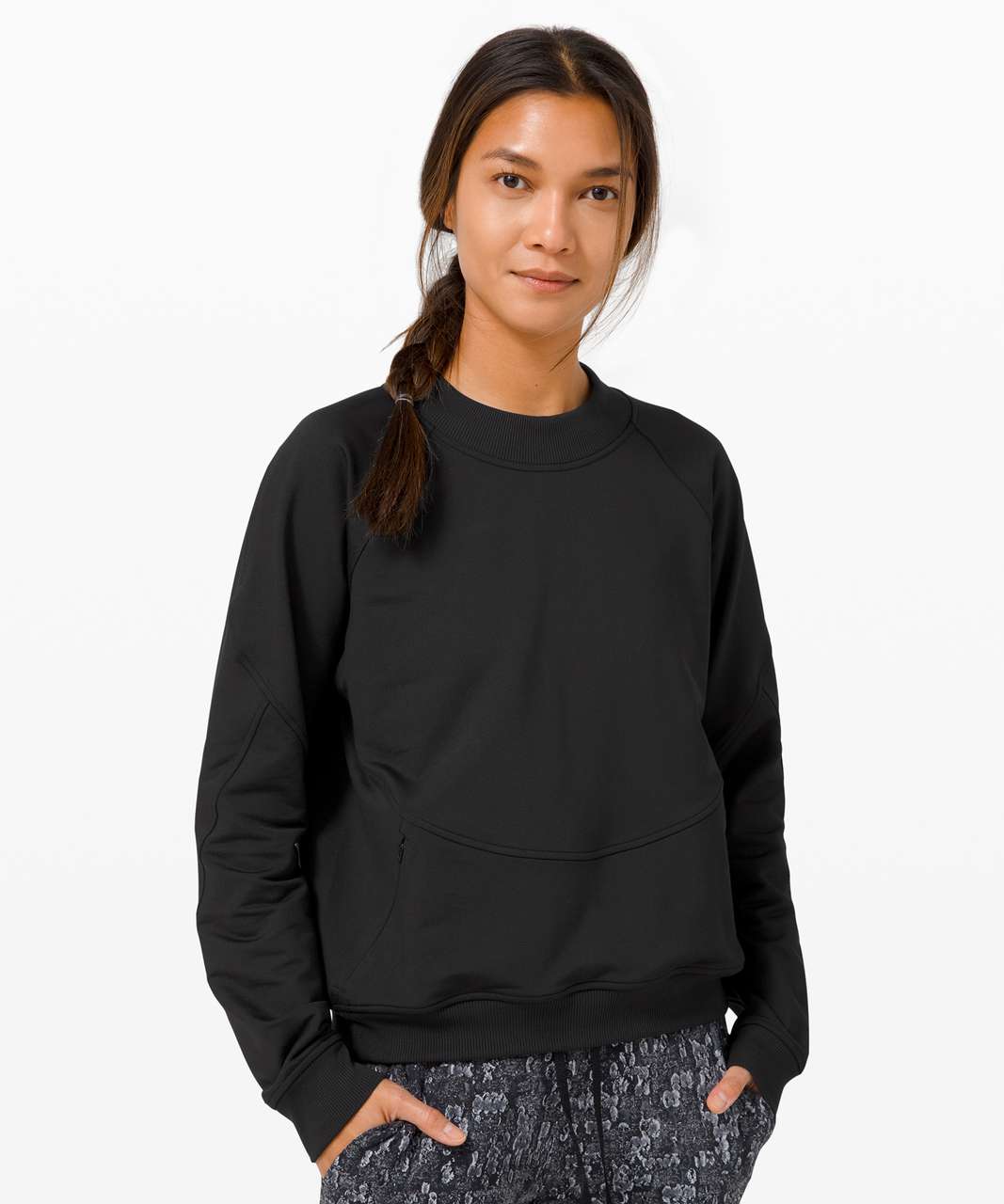 Lululemon City Sweat Crew - Black (Womens) - lulu fanatics