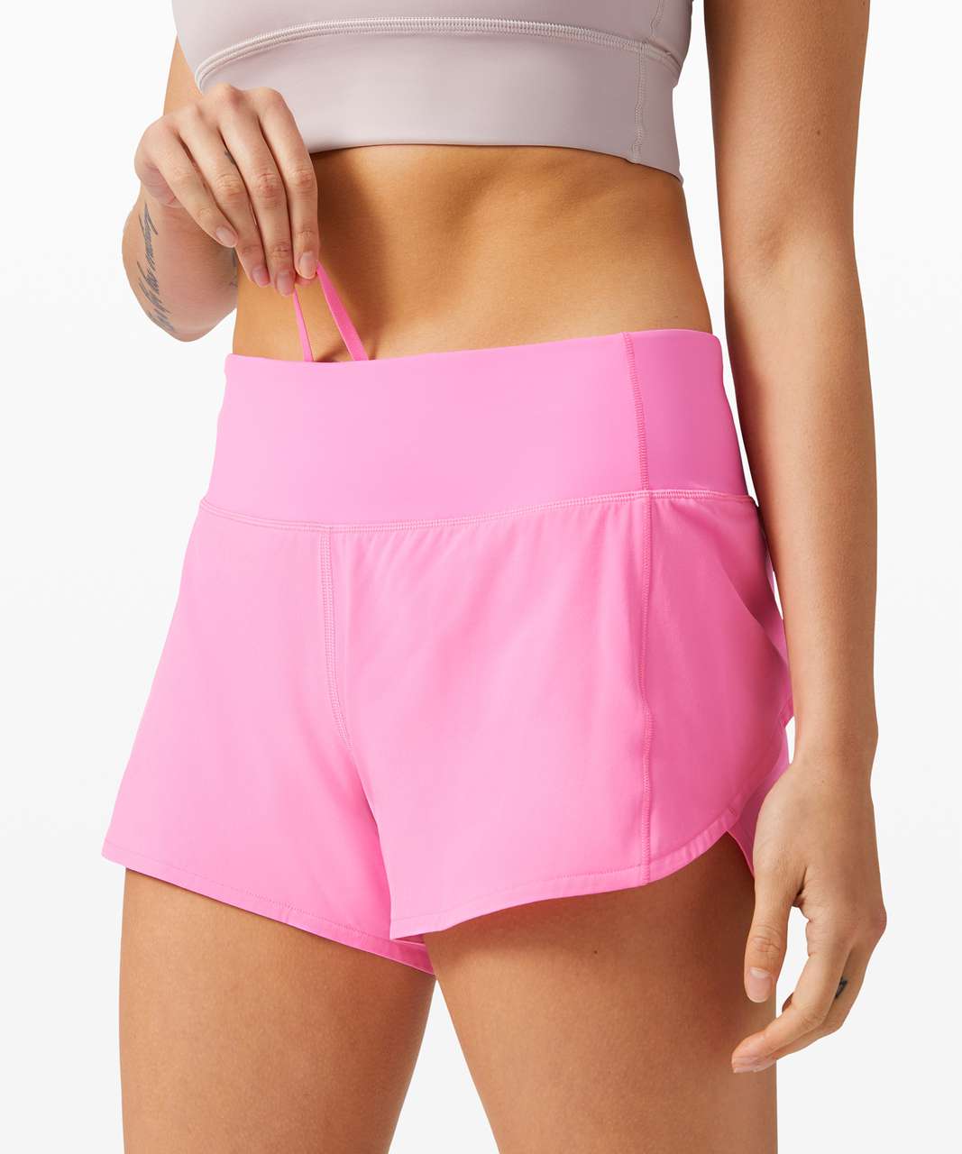 lululemon athletica, Shorts, Lululemon Speed Track Short Pink Paradise  With Pockets Hot Pink Barbie