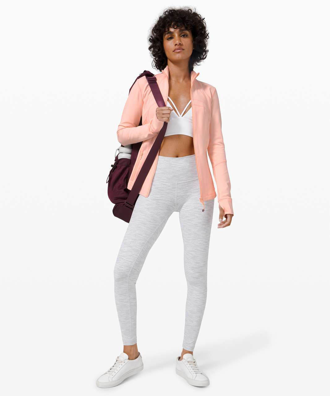 Pink and purple fit! Smoked mulberry in movement crops (2), define jacket  (6) and the all tied up tank (4) both in ballet slipper : r/lululemon