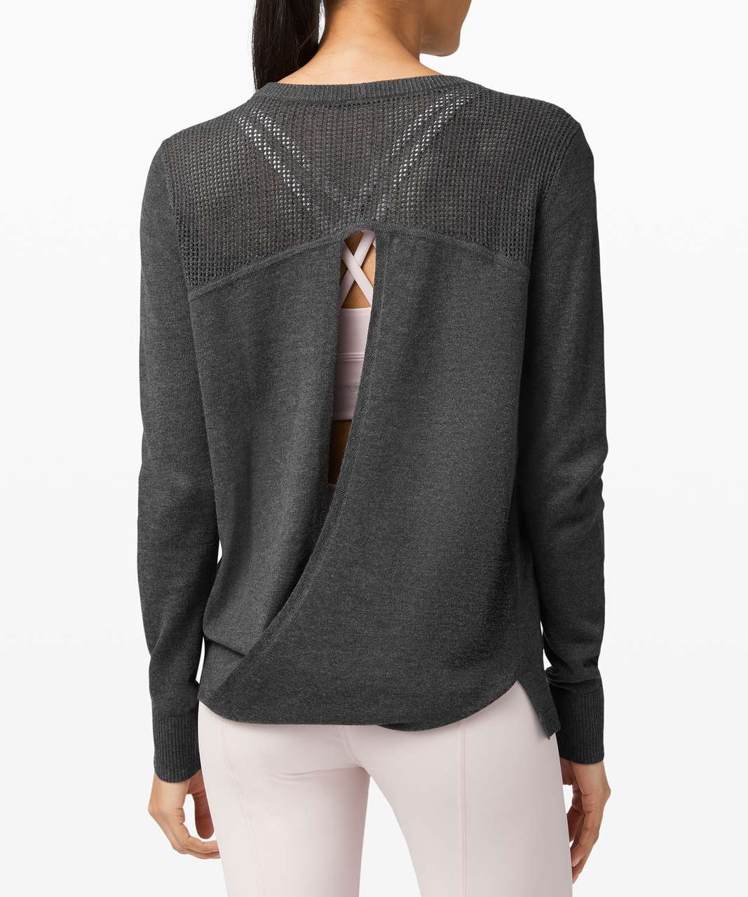 Lululemon Back to Balance Long Sleeve Sweater - Heathered Graphite Grey