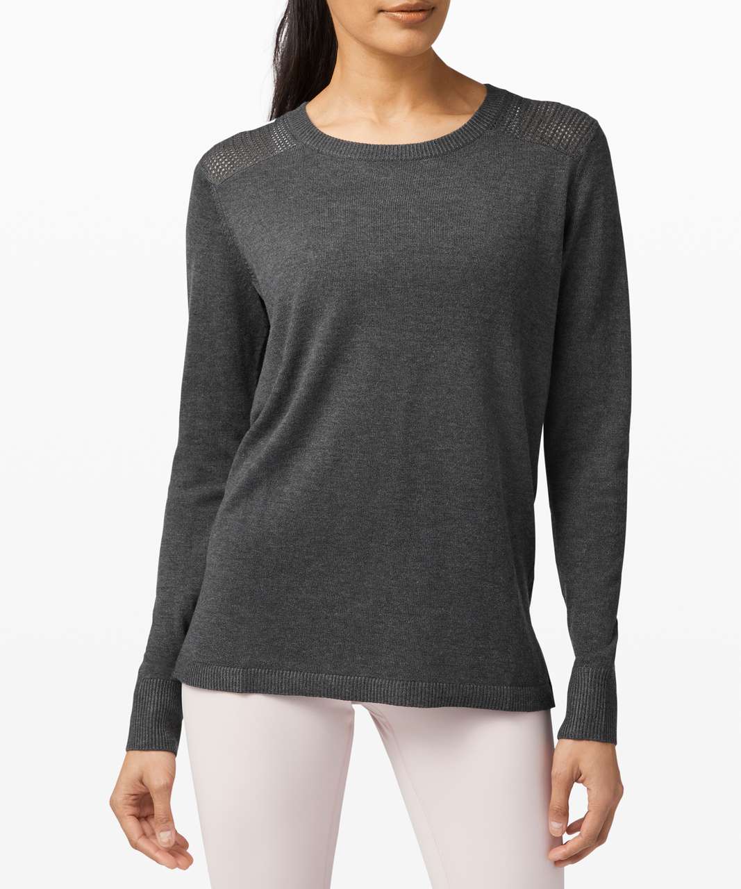 Lululemon Back to Balance Long Sleeve Sweater Heathered Graphite