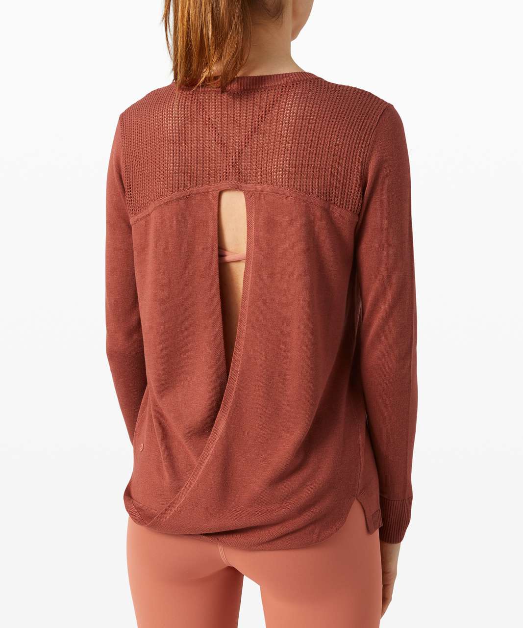 Lululemon Back to Balance Long Sleeve Sweater - Rustic Clay