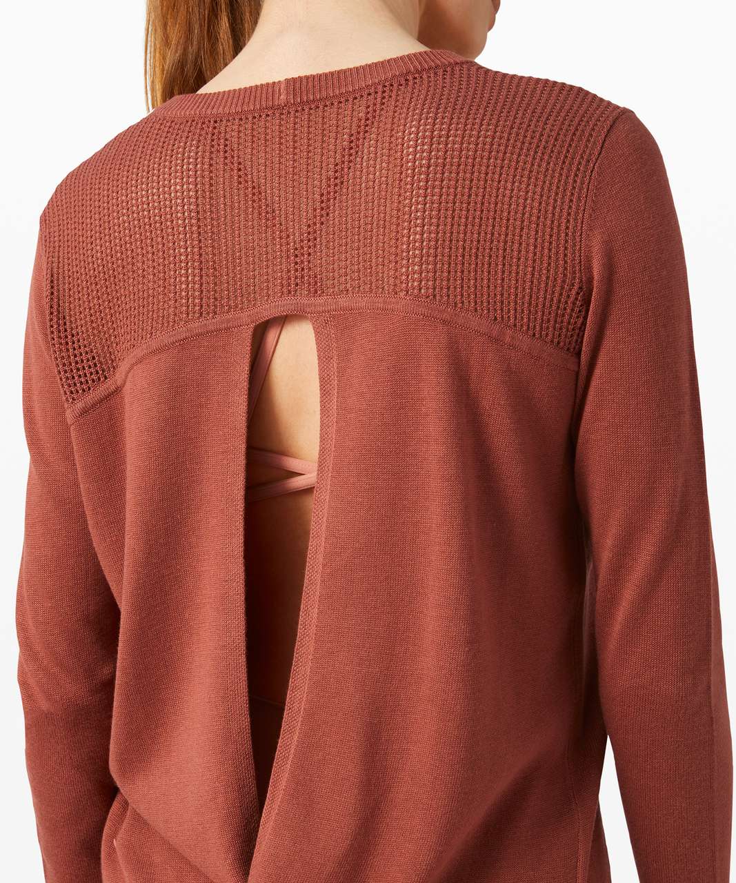 Lululemon Back to Balance Long Sleeve Sweater - Rustic Clay - lulu