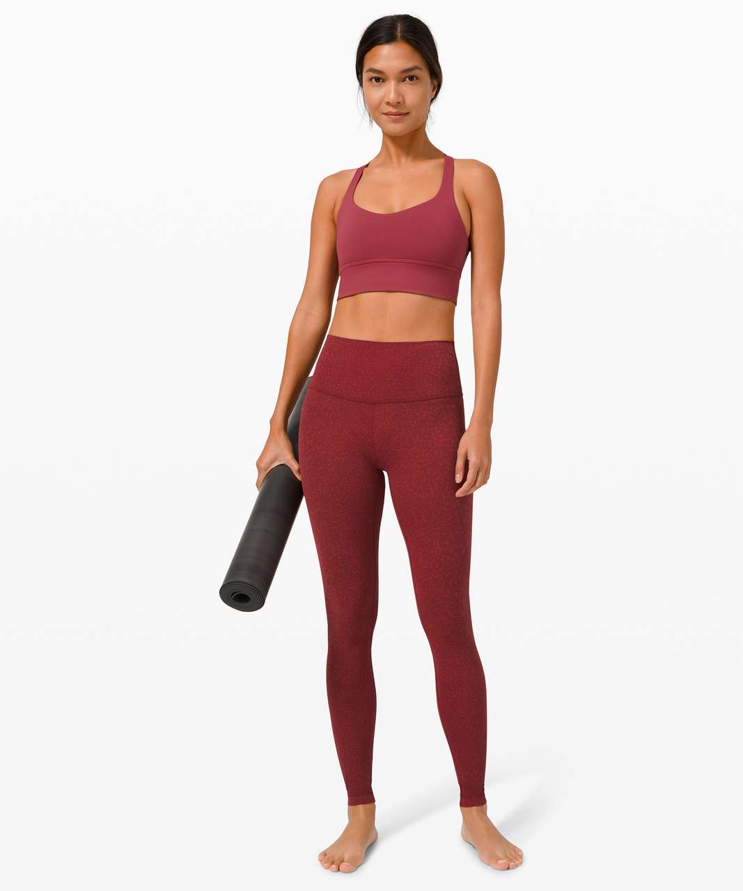 Lululemon Free to Be Bra Wild Long Line *Light Support, A/B Cup - Chianti