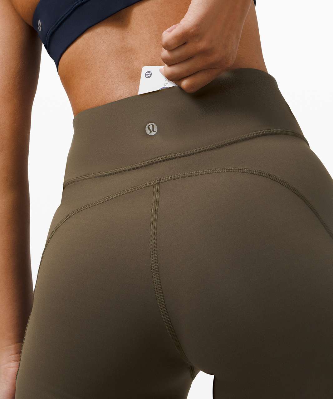 Lululemon Invigorate High-Rise Crop 23" - Dark Olive - lulu fanatics