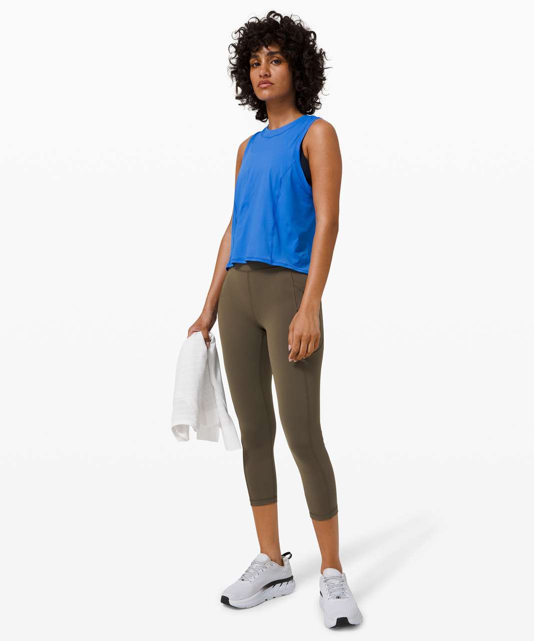 Lululemon Invigorate High-Rise Crop 23" - Dark Olive - lulu fanatics