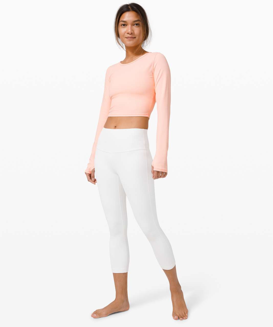 Lululemon Ever Elated Cropped Long Sleeve *Nulu - Ballet Slipper