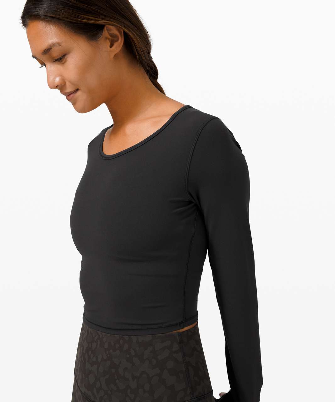 Lululemon Ever Elated Cropped Long Sleeve *Nulu - Black