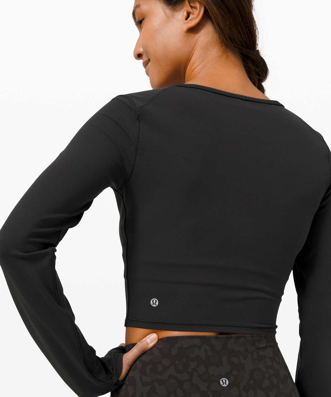 Lululemon Ever Elated Cropped Long Sleeve *Nulu - Black