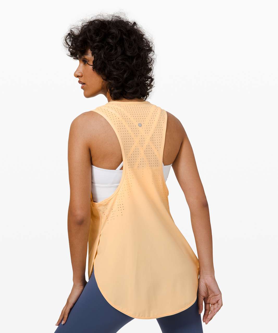 Lululemon All Run Long Tank - Ivory Peach