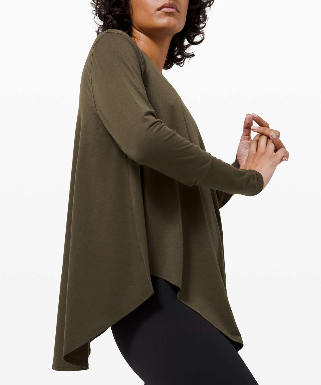 Lululemon Lifted Balance Long Sleeve - Dark Olive