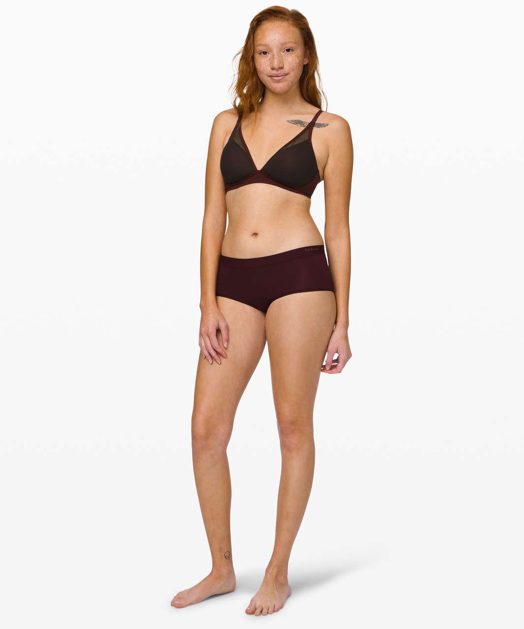 Lululemon Simply Sheer Bra - Garnet / Sequoia