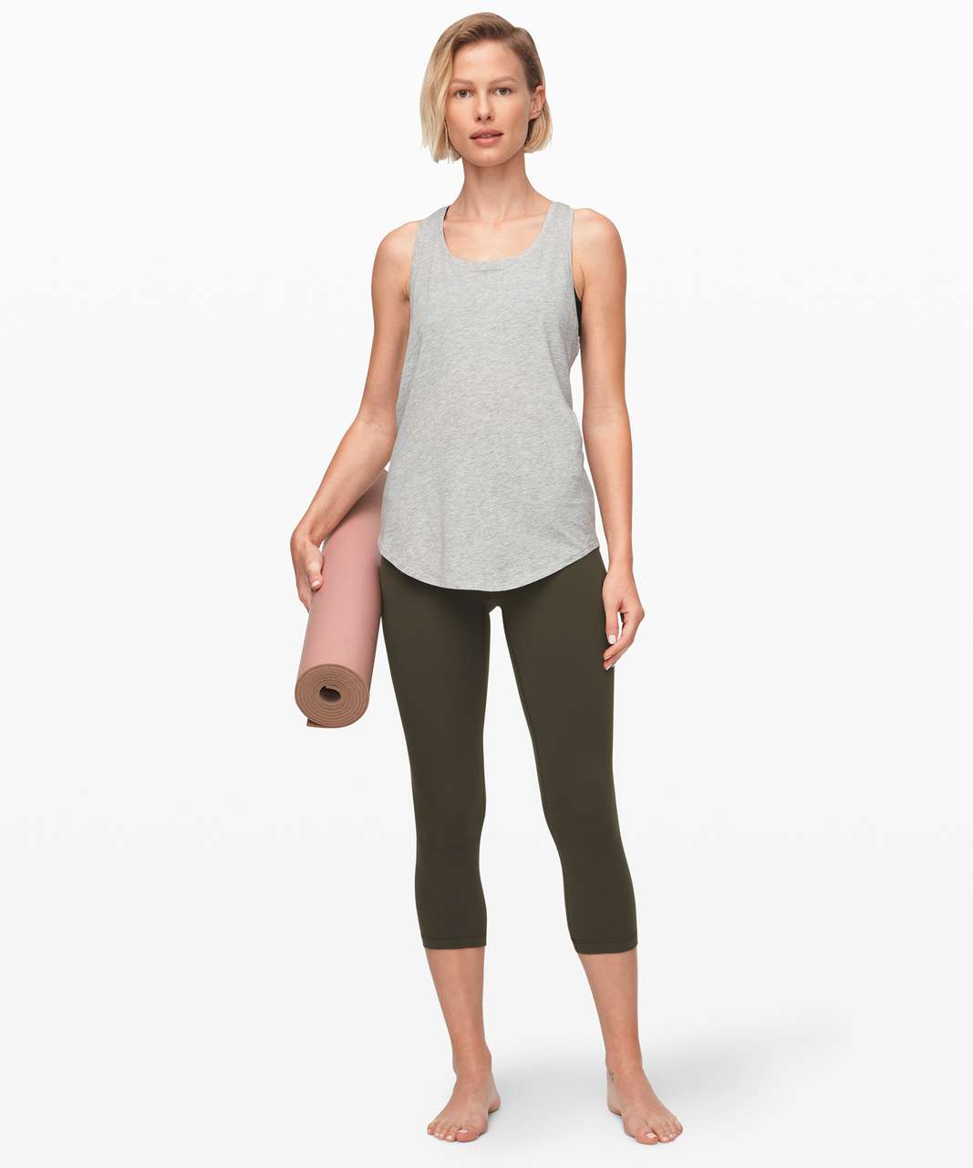 ❤️ NWT Lululemon Align Crop HR 23- Size 4 Green Twill Green