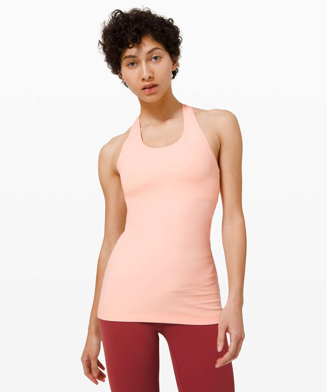 Lululemon Cool Racerback Tank Top Nulu Pink Mist Size 8