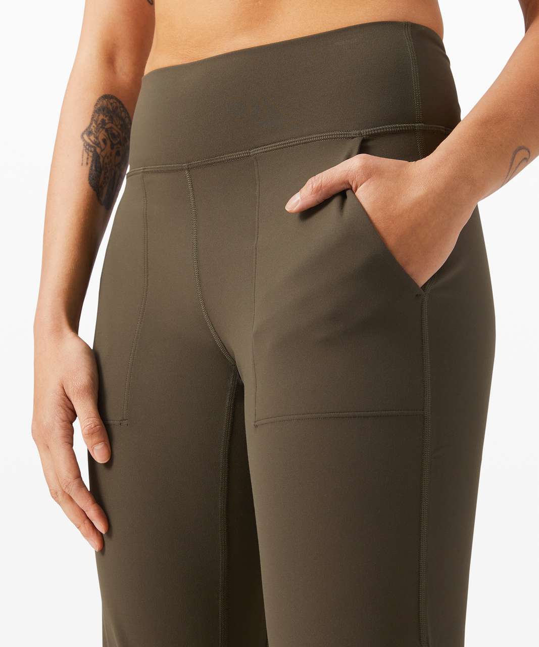 Lululemon Align Ribbed High-Rise Crop 23 - Roasted Brown - lulu