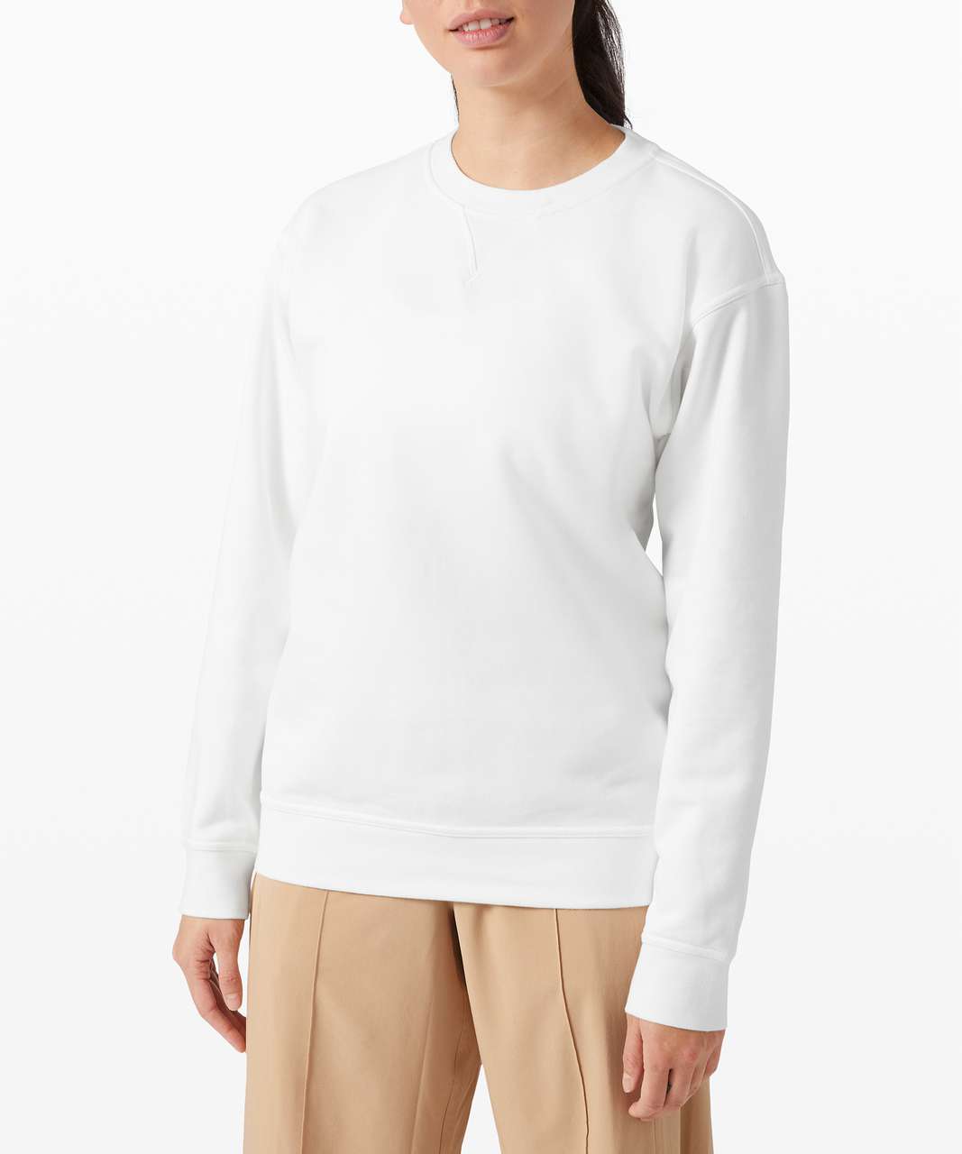 No Matter What Long Sleeve Terry Top White