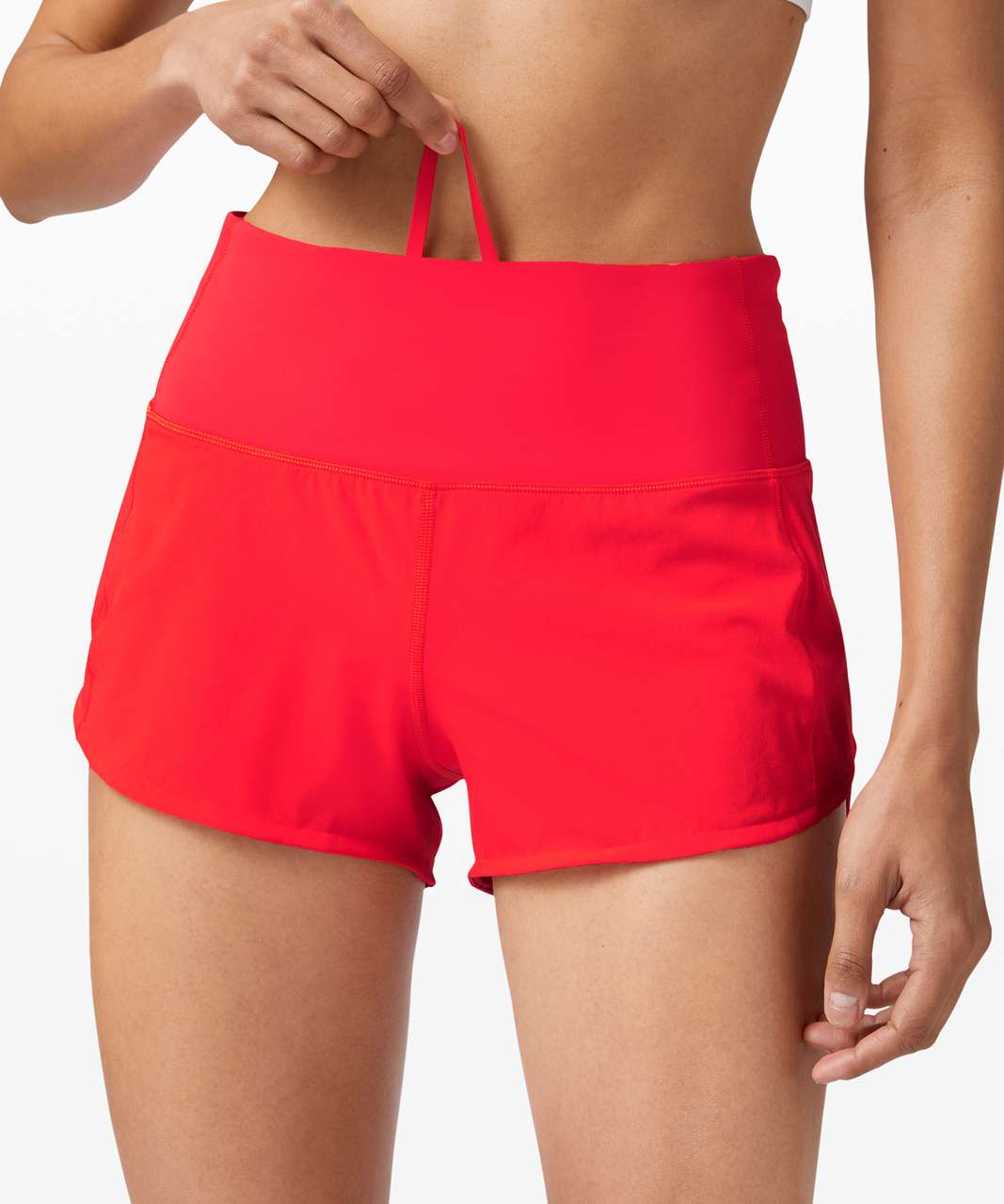 Lululemon Track That Mid-Rise Lined Short 5 - Love Red - lulu fanatics