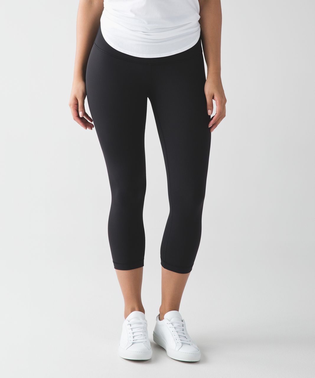 New Lululemon Wunder Under Crop Hi Rise Foli Manifesto White