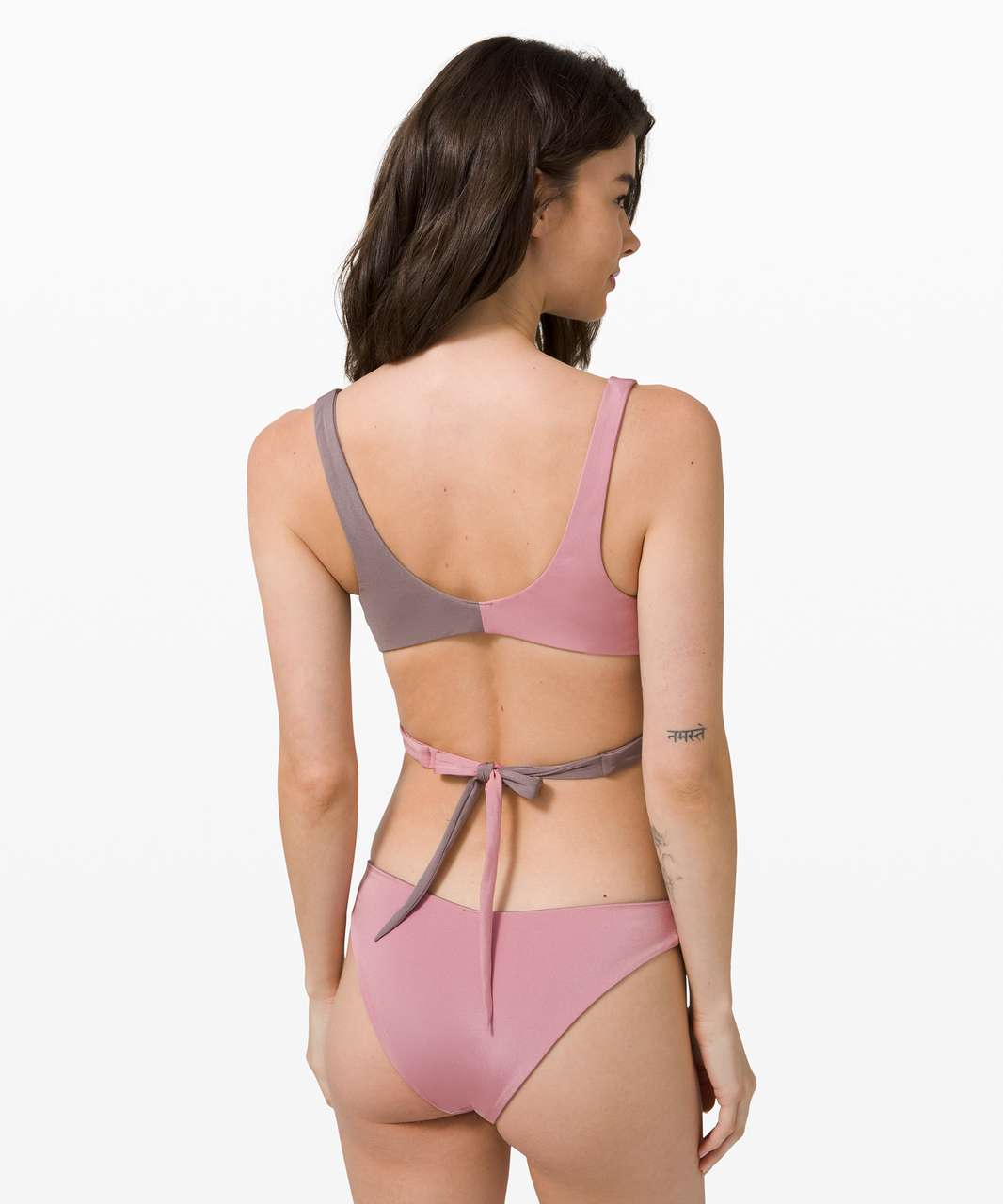 Lululemon All that Glimmers Wrap Top - Lunar Rock / Pink Taupe - lulu  fanatics