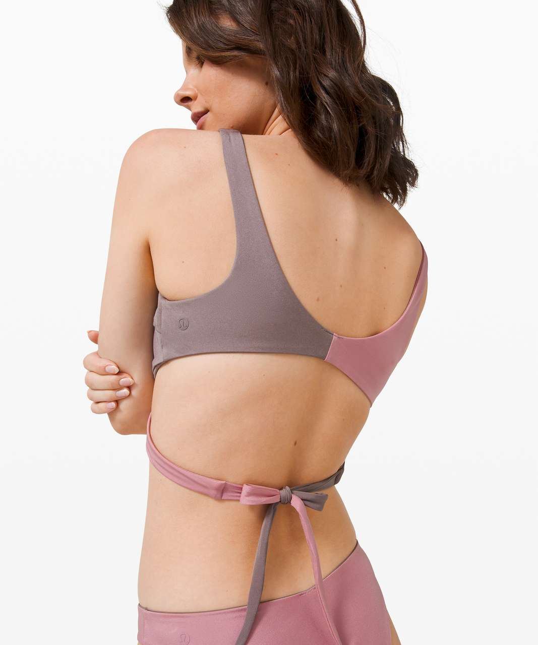 Lululemon All that Glimmers Wrap Top - Lunar Rock / Pink Taupe