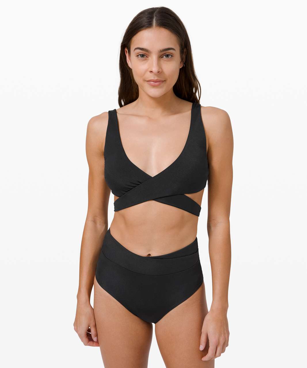 Wrap Swim Top Black