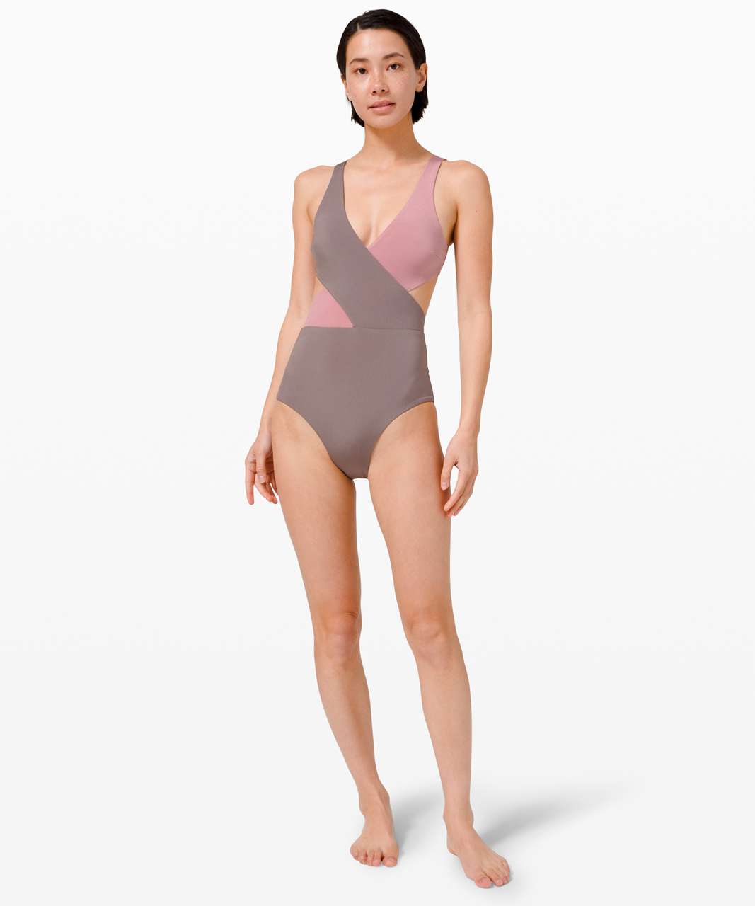 Lululemon All that Glimmers Wrap One Piece - Lunar Rock / Pink