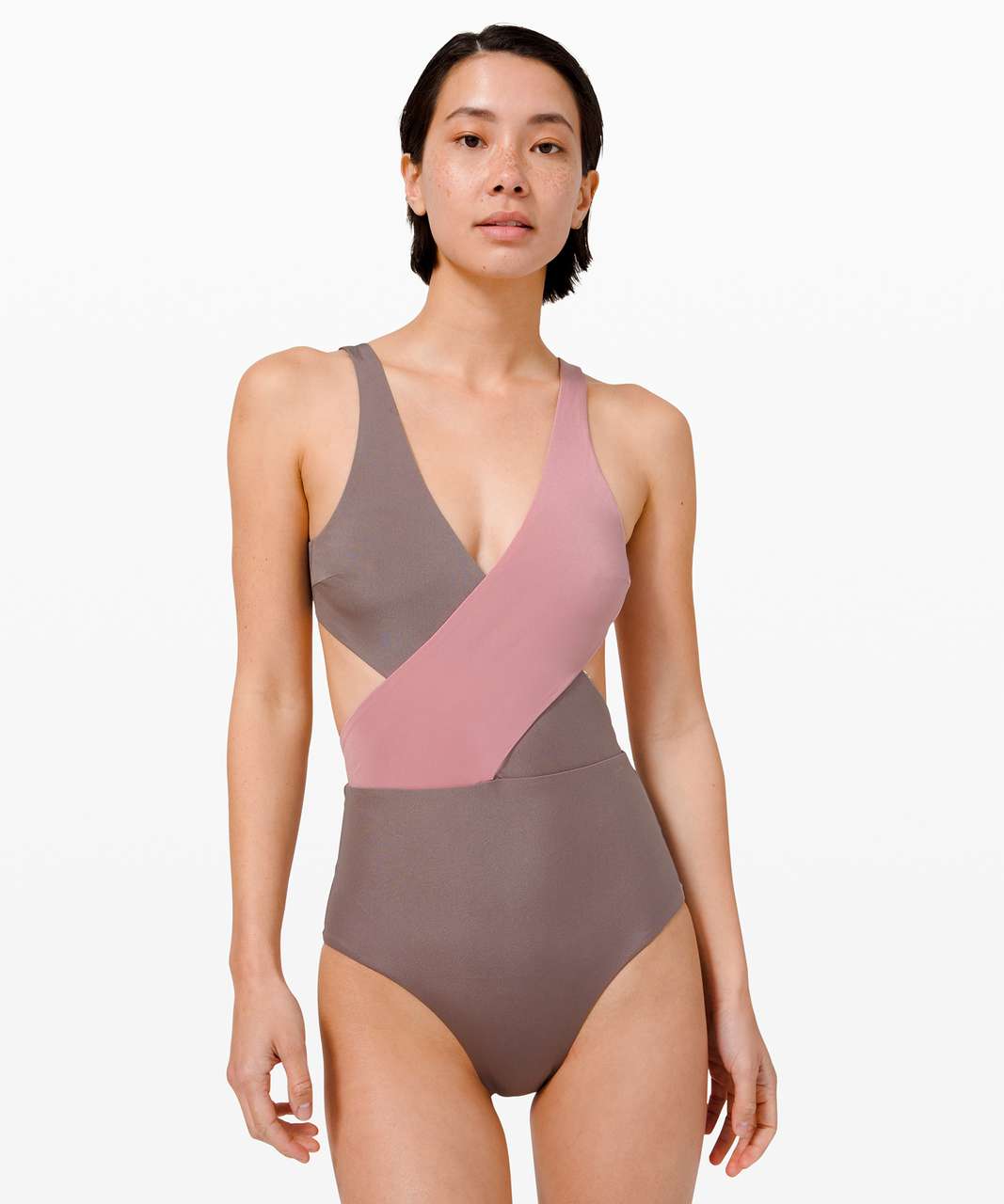 Lululemon All that Glimmers Wrap One Piece - Lunar Rock / Pink Taupe