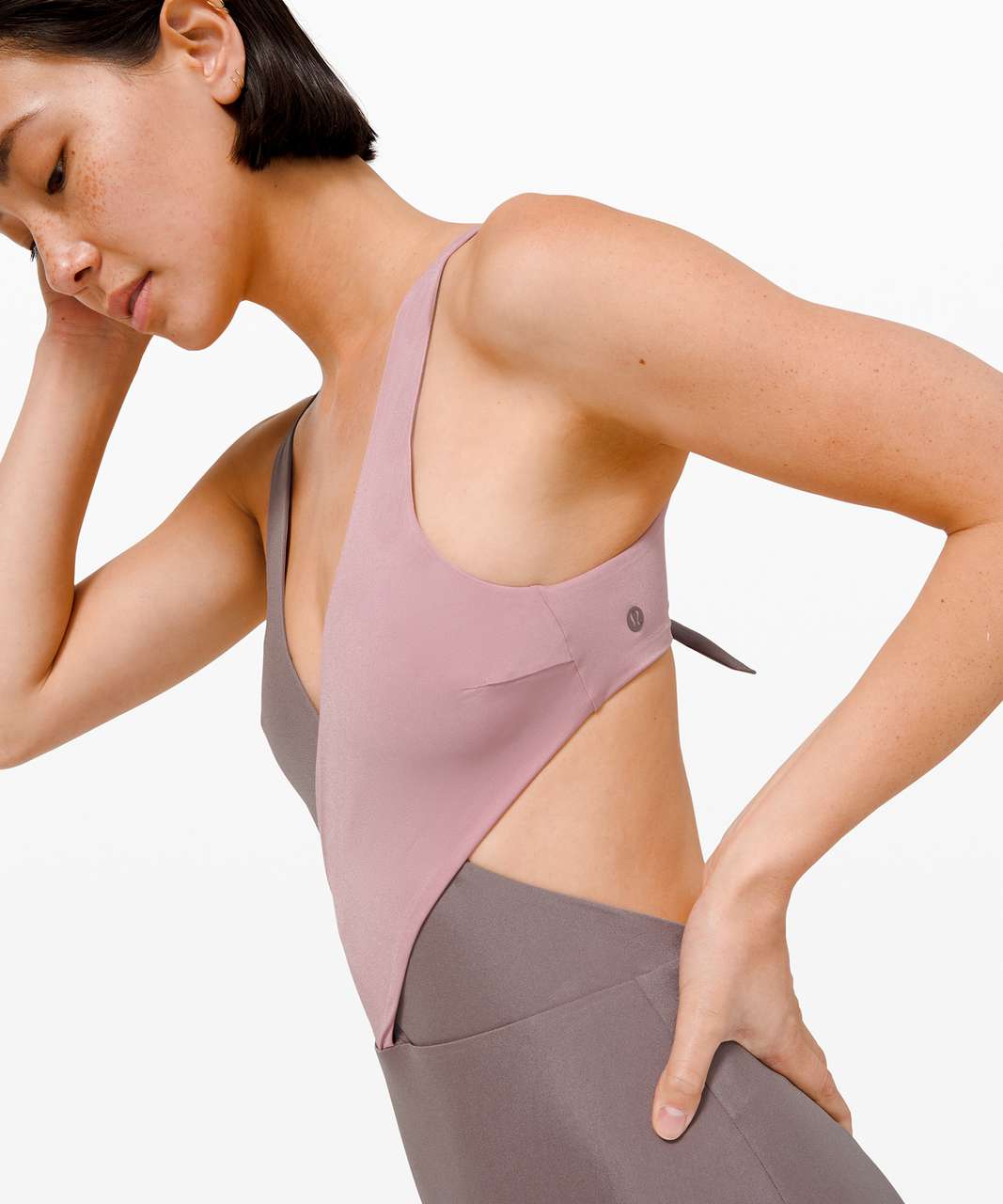 Lululemon All that Glimmers Wrap One Piece - Lunar Rock / Pink Taupe