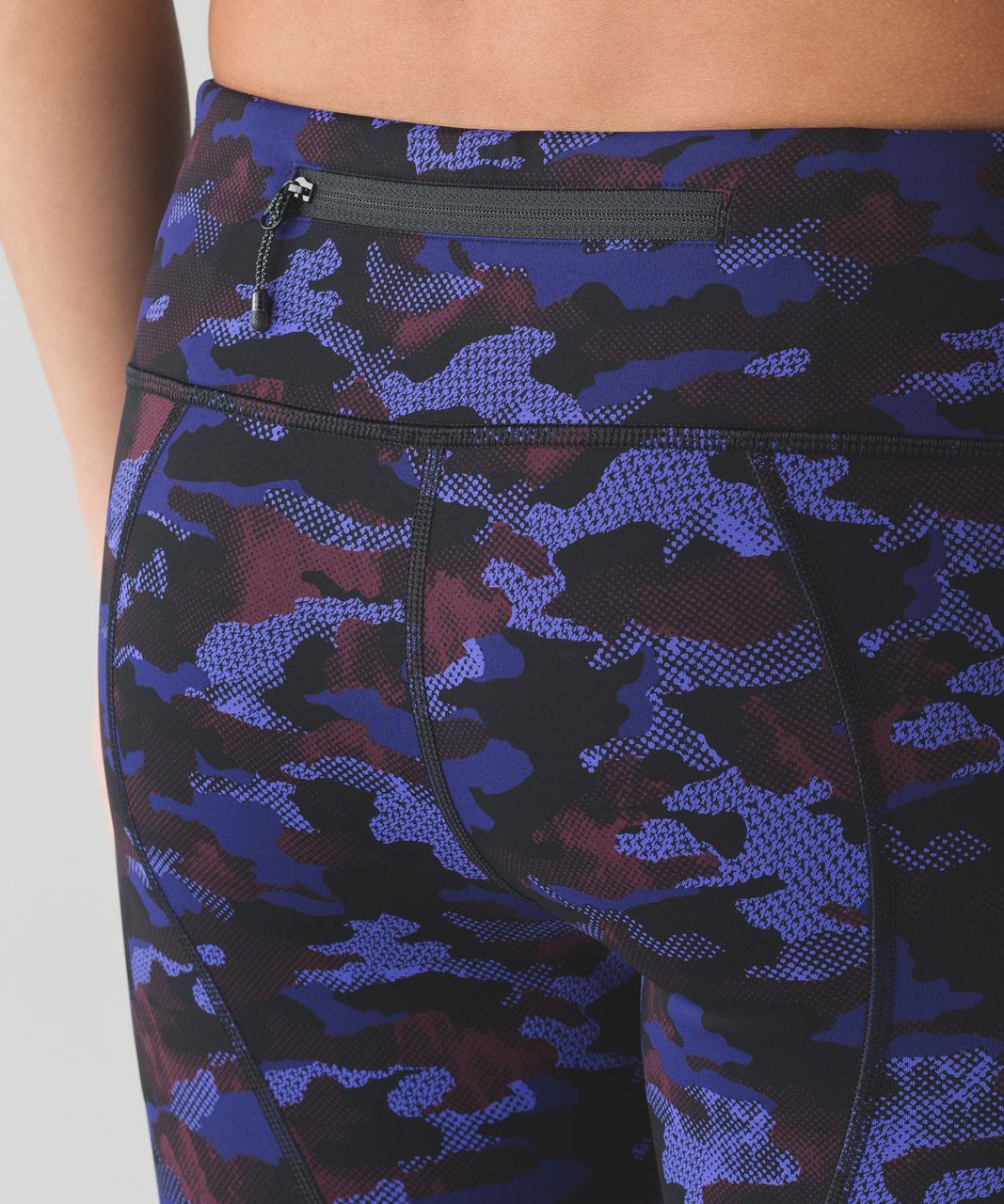 Lululemon Pace Rival Crop - Hounds Camo Emperor Blue Black / Black