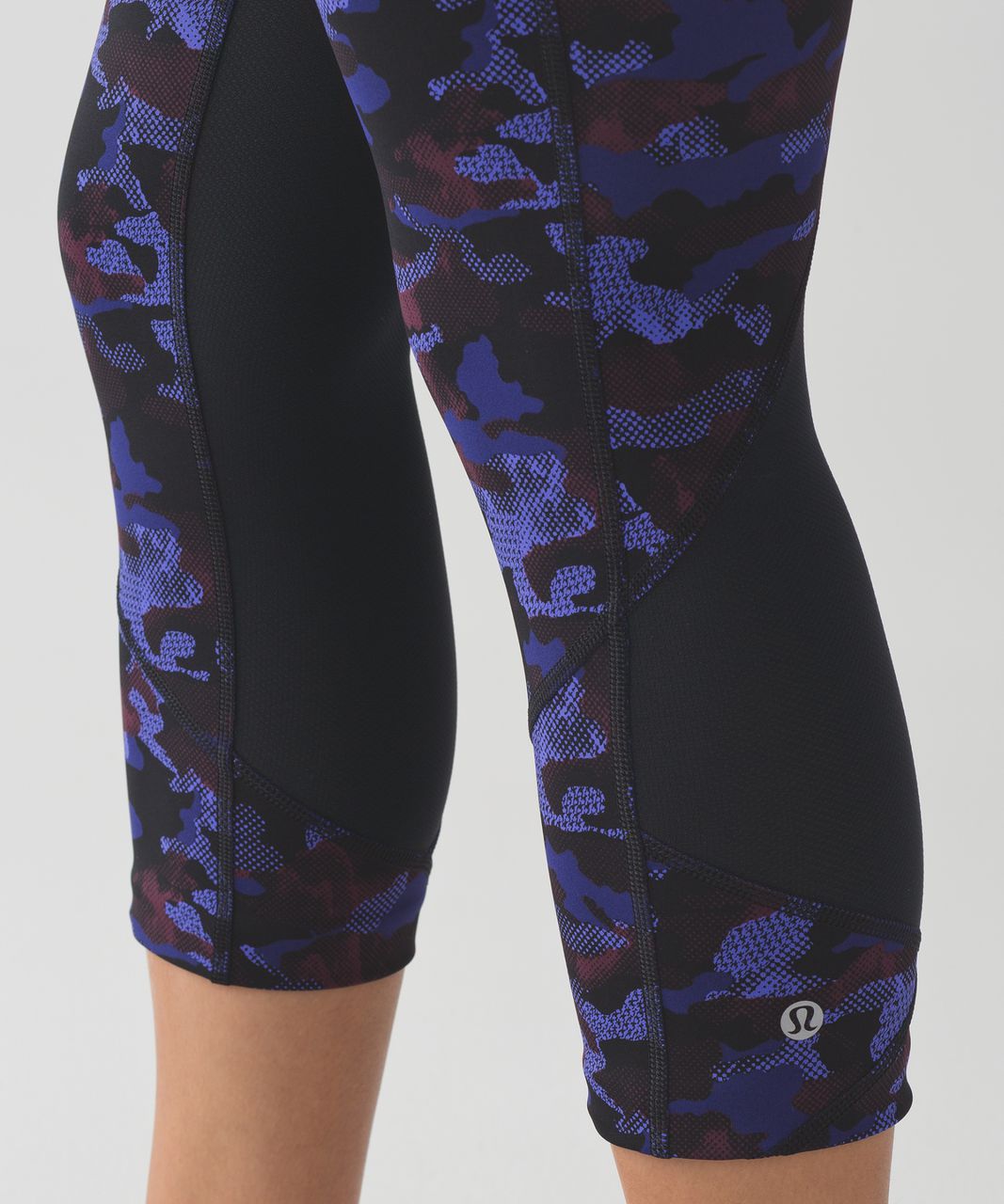 Lululemon Pace Rival Crop - Hounds Camo Emperor Blue Black / Black