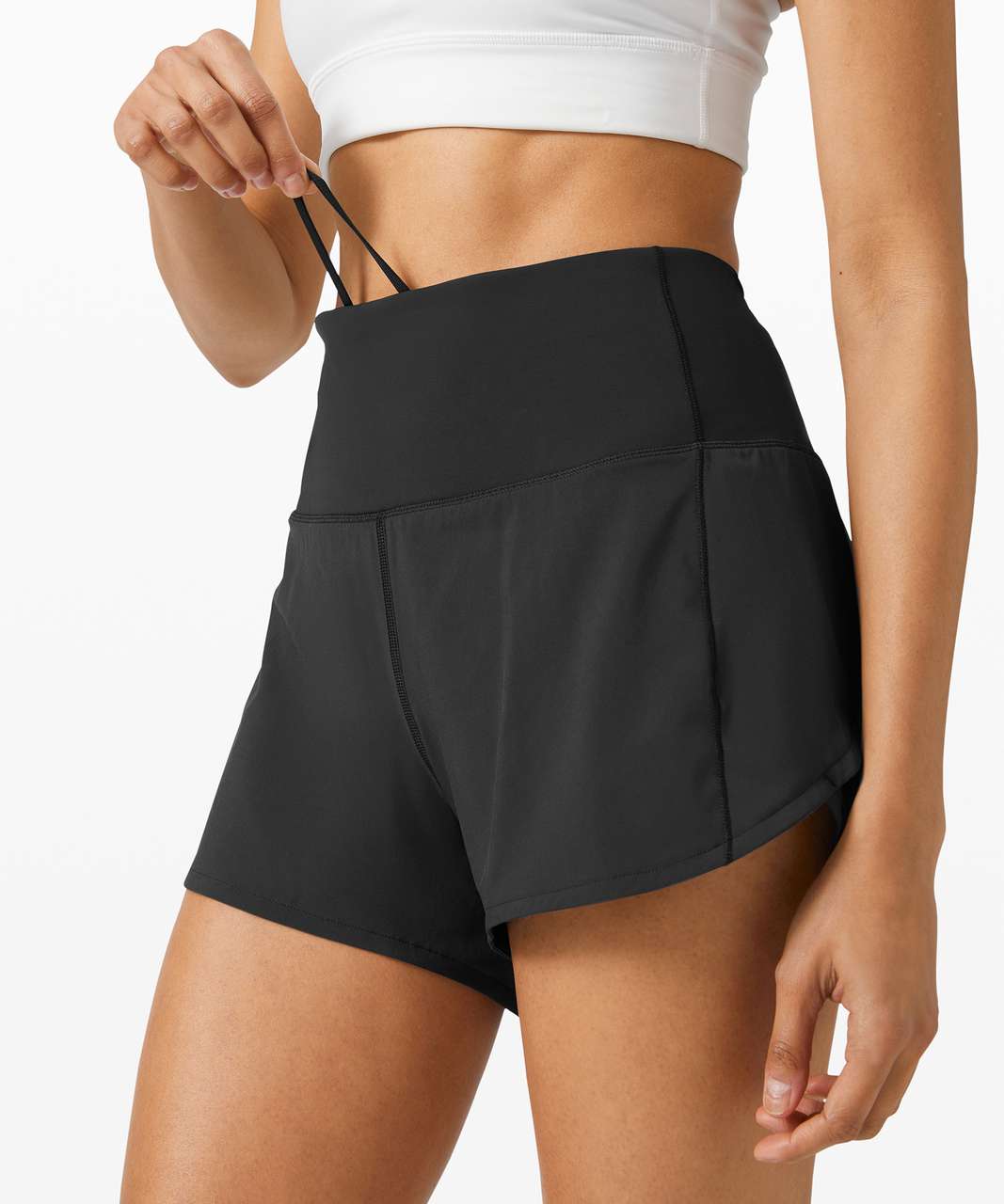 Lululemon Speed Up Short Long High-Rise *4 - Black - lulu fanatics