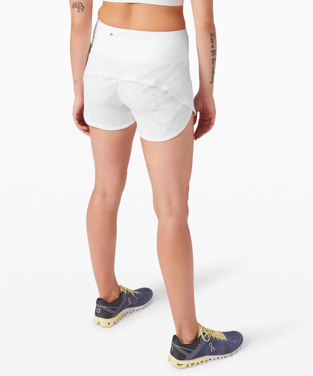 Lululemon Speed Up Short Long High-Rise *4" - White