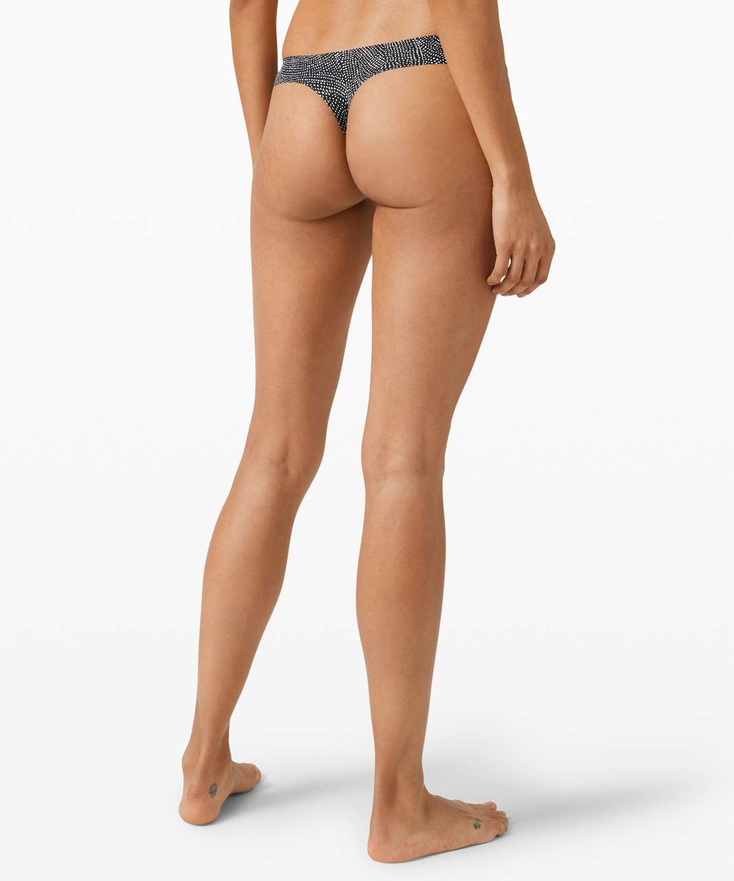 Lululemon Namastay Put Thong II - Free Spirit Alpine White Black