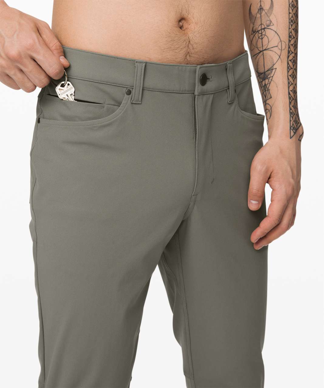 Lululemon ABC Classic-Fit Pant 32 *Warpstreme - Grey Sage - lulu fanatics