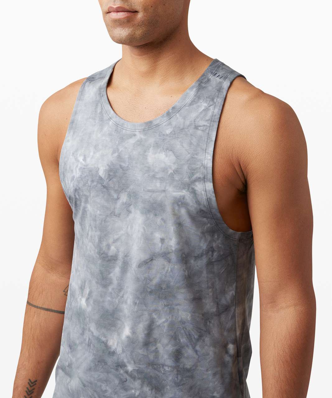 Lululemon Always Agile Tank - Diamond Dye White Asphalt Grey