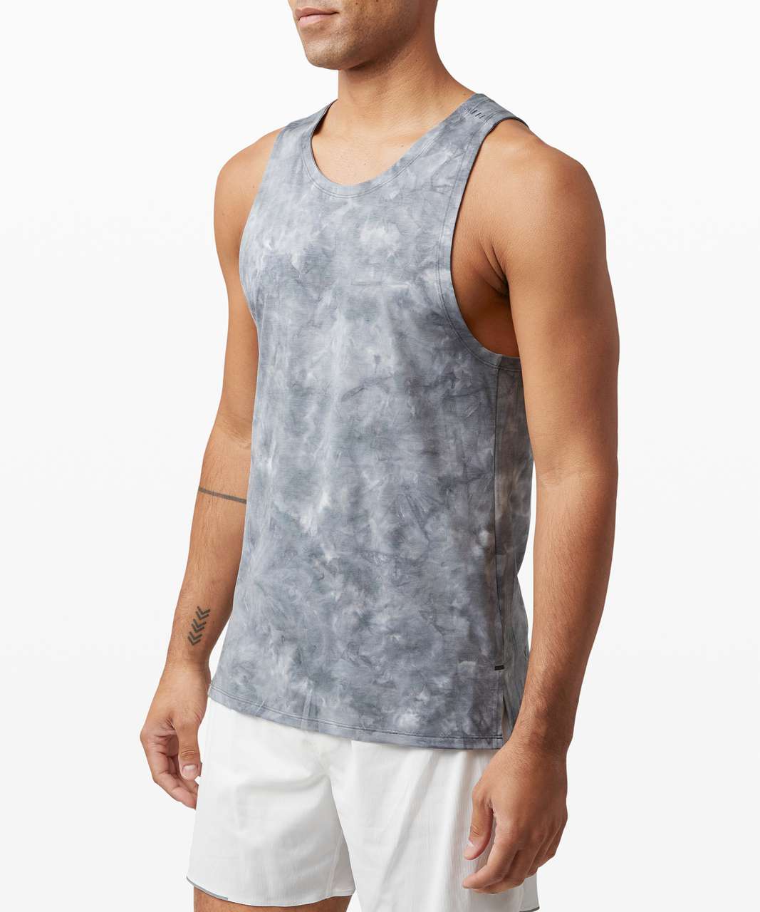 Lululemon Always Agile Tank - Diamond Dye White Asphalt Grey