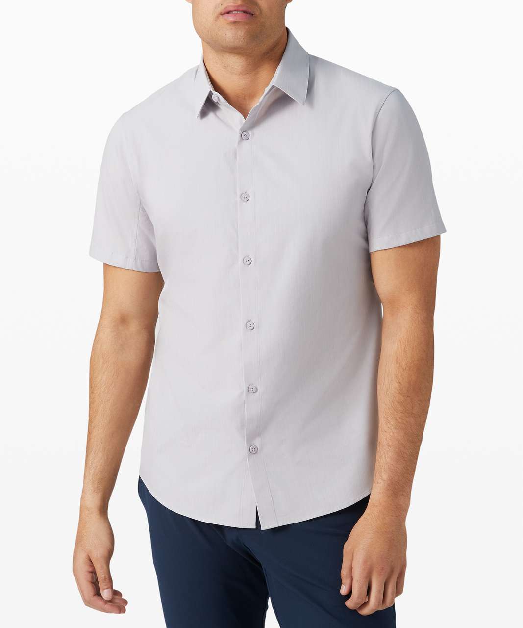 Lululemon Down to the Wire Short Sleeve Shirt - Heathered Iced Iris