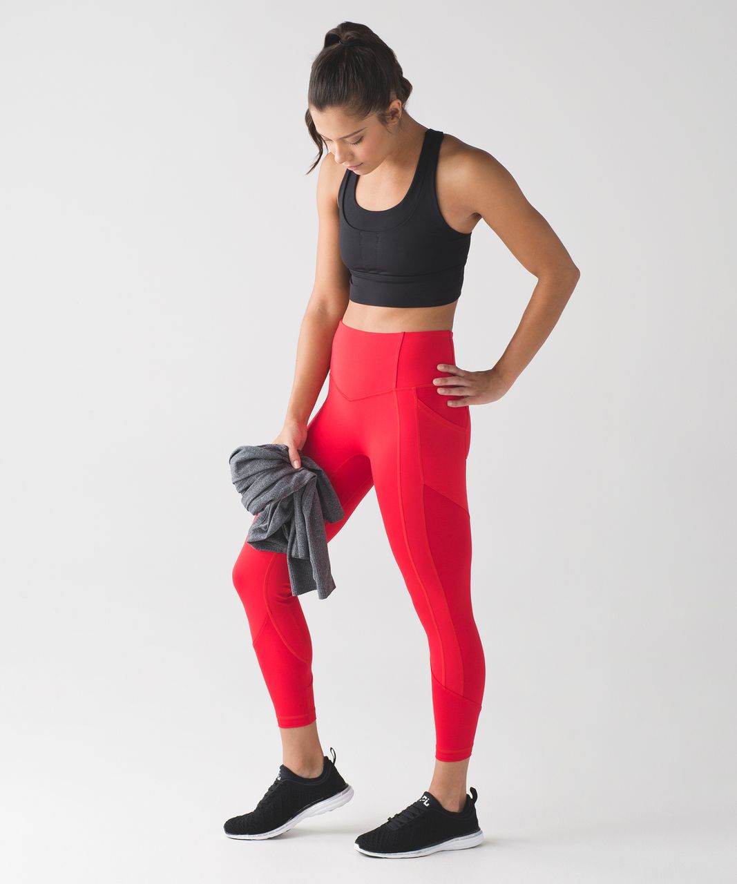 Lululemon All The Right Places Crop II - True Red - lulu fanatics