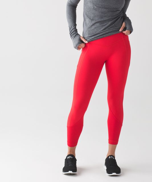 Lululemon All The Right Places Crop *23 - Red Merlot - lulu fanatics