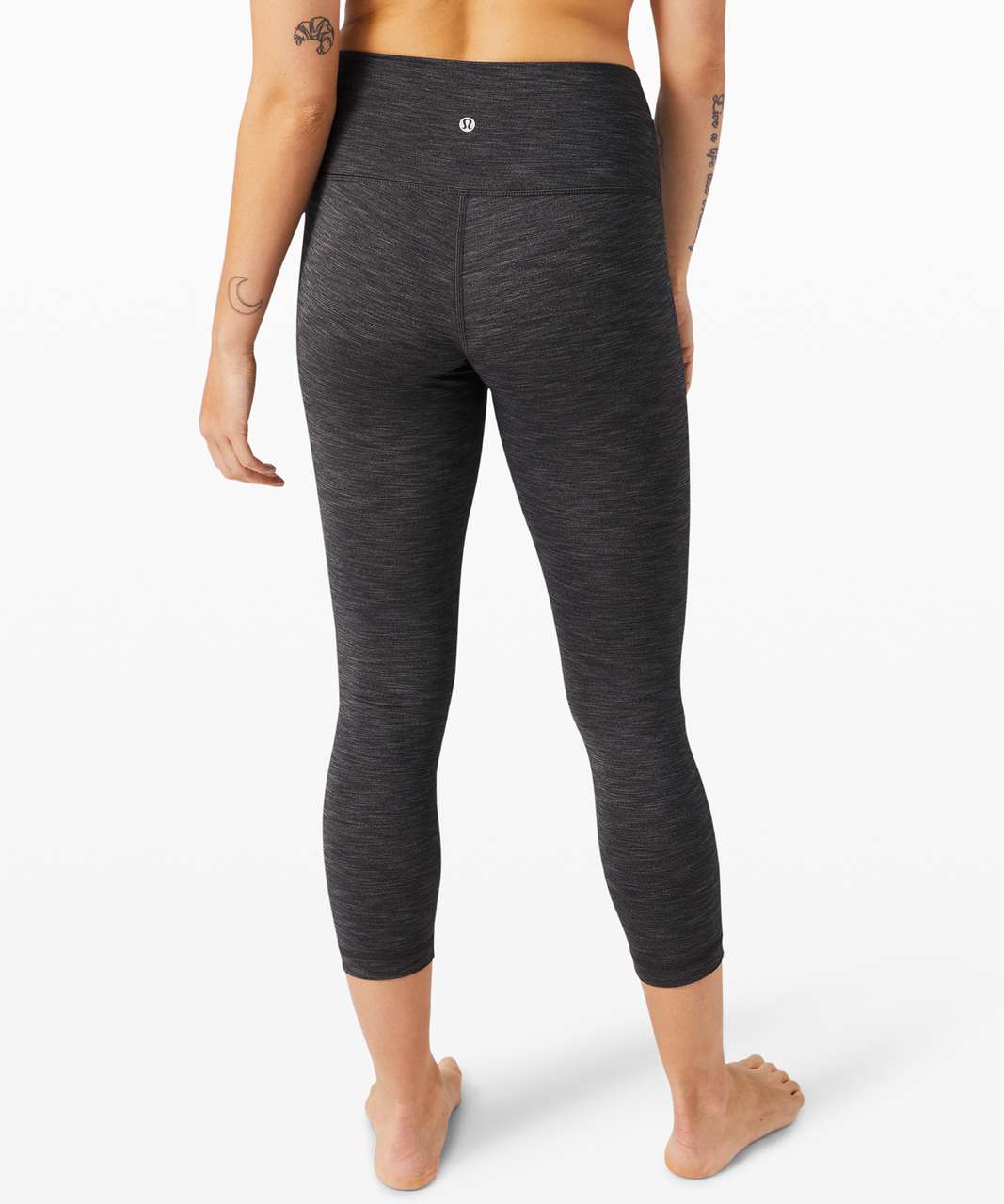 Lululemon Wunder Under Crop Women's Black 20 Mid-Rise Active Yoga Size: 6